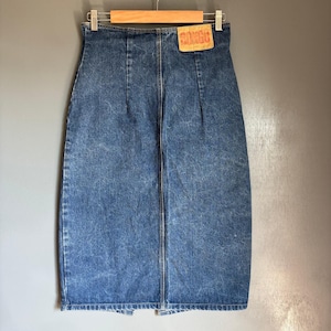 Vintage BONGO Women&#39;s Med Denim High Waisted Pencil Skirt 90&#39;s Grunge Retro