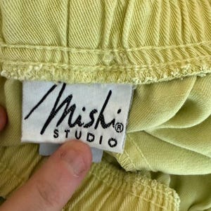 Vintage MISHI Women's XL Creamy Lime Maxi Skirt Tencel 90's Lagenlook Retro Boho image 3