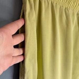 Vintage MISHI Women's XL Creamy Lime Maxi Skirt Tencel 90's Lagenlook Retro Boho image 6