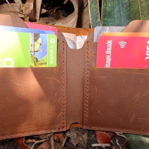 Carteras de cuero genuino para hombres (piel de vaca y canguro)