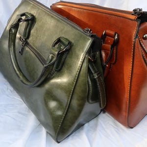 Bolso de mano de mujer de piel auténtica