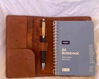 Genuine kangaroo Leather A6 Notebook cover. (Notebook included)