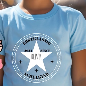 Personalisiertes T-Shirt für Kinder , Erstklässler Shirt, Schulkind 2025 Shirt, Kinder geschenk, Schulanfang Shirt, Geschenk zur Einschulung