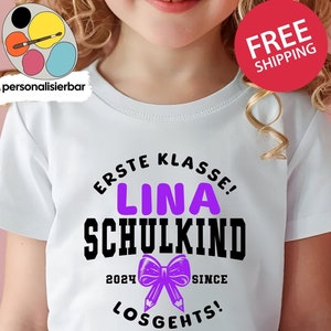 Personalisiertes T-Shirt für Kinder, Erstklässler Shirt, Schulkind 2025 Shirt, Kinder geschenk, Schulanfang Shirt, Geschenk zur Einschulung