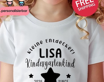 Personalized Kindergarten T-Shirt, First Day of School Gift