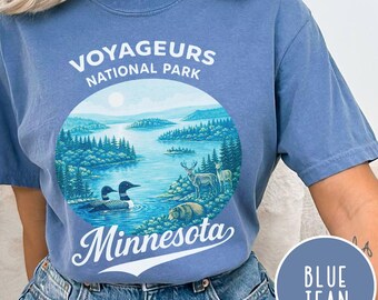 Voyageurs National Park Minnesota T-Shirt | Lake Scene with Loons