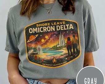 Vintage Star Trek Omicron Delta Travel T-shirt | Sci-Fi National Park Tee