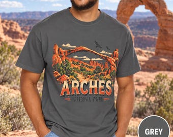 Arches National Park Landscape T-Shirt | Desert Arch Graphic Tee
