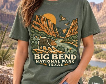 Big Bend National Park Bear Illustration T-shirt | Texas Canyon Design