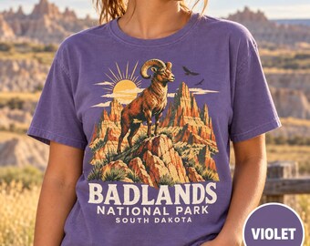 Badlands National Park bighorn sheep T-Shirt | South Dakota vintage park design