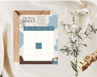 Baby Shower BINGO Game, 'Baby is Brewing' Theme (Digital Template)