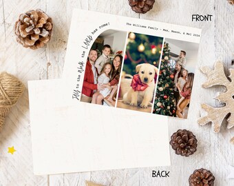 Family Christmas Photo Card Template Joy to the World Digital Template