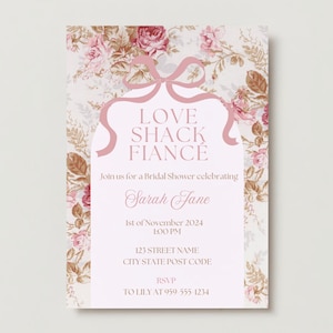 Love Shack Fiance Bridal Shower Invite