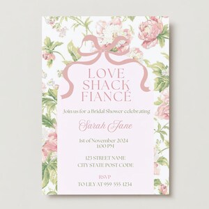 Love Shack Fiance Bridal Shower Invite