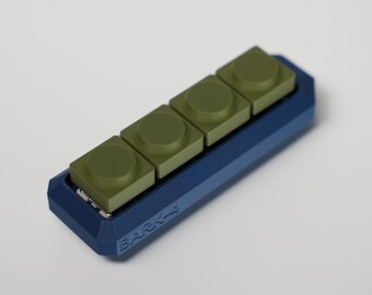ergonomic keyboard clicker fidget antistress EDC keychain BARK-3 dark blue combo