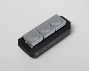 ergonomic keyboard clicker fidget antistress EDC keychain BARK-3 charcoal combo