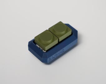 ergonomic keyboard clicker fidget antistress EDC keychain BARK-2 dark blue combo