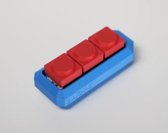 ergonomic keyboard clicker fidget antistress EDC keychain BARK-3 marine blue combo