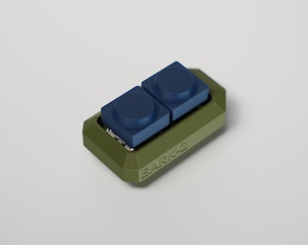 ergonomic keyboard clicker fidget antistress EDC keychain BARK-2 dark green combo