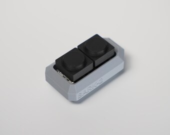ergonomic keyboard clicker fidget antistress EDC keychain BARK-2 ash grey combo