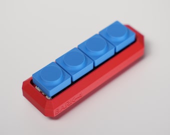 keyboard clicker fidget antistress EDC keychain BARK-4 dark red combo
