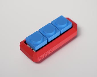 keyboard clicker fidget antistress EDC keychain BARK-3 dark red combo