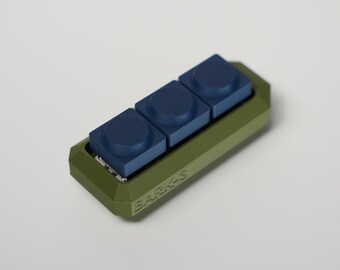 keyboard clicker fidget antistress EDC keychain BARK-3 dark green combo