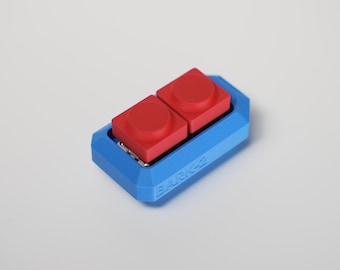 ergonomic keyboard clicker fidget antistress EDC keychain BARK-2 marine blue combo