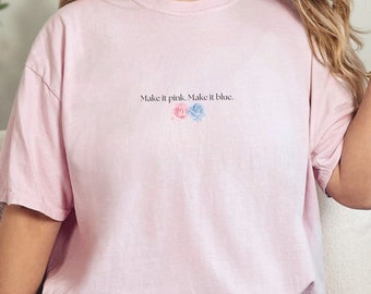 Make it pink Make it blue | Disney Princess Aurora inspired Unisex Garment-Dyed T-shirt