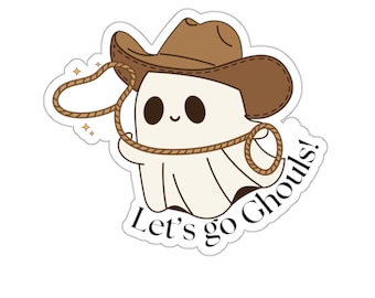 Auf geht's Ghouls! Cowgirl Geist Sticker