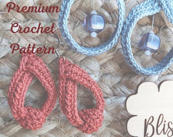 PDF Pattern: Crochet Earrings, Knot Earrings