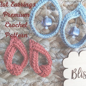 PDF Pattern: Crochet Earrings, Knot Earrings