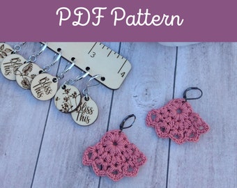 PDF Pattern: Crochet Earrings, All for Magui