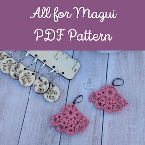 PDF Pattern: Crochet Earrings, All for Magui