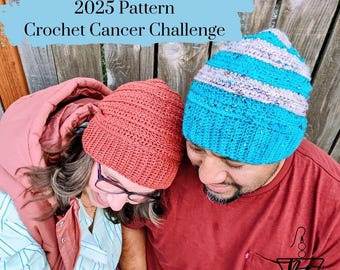 Striped Bliss Beanie Crochet Pattern PDF - Easy DK Yarn Teen Adult Written Pattern