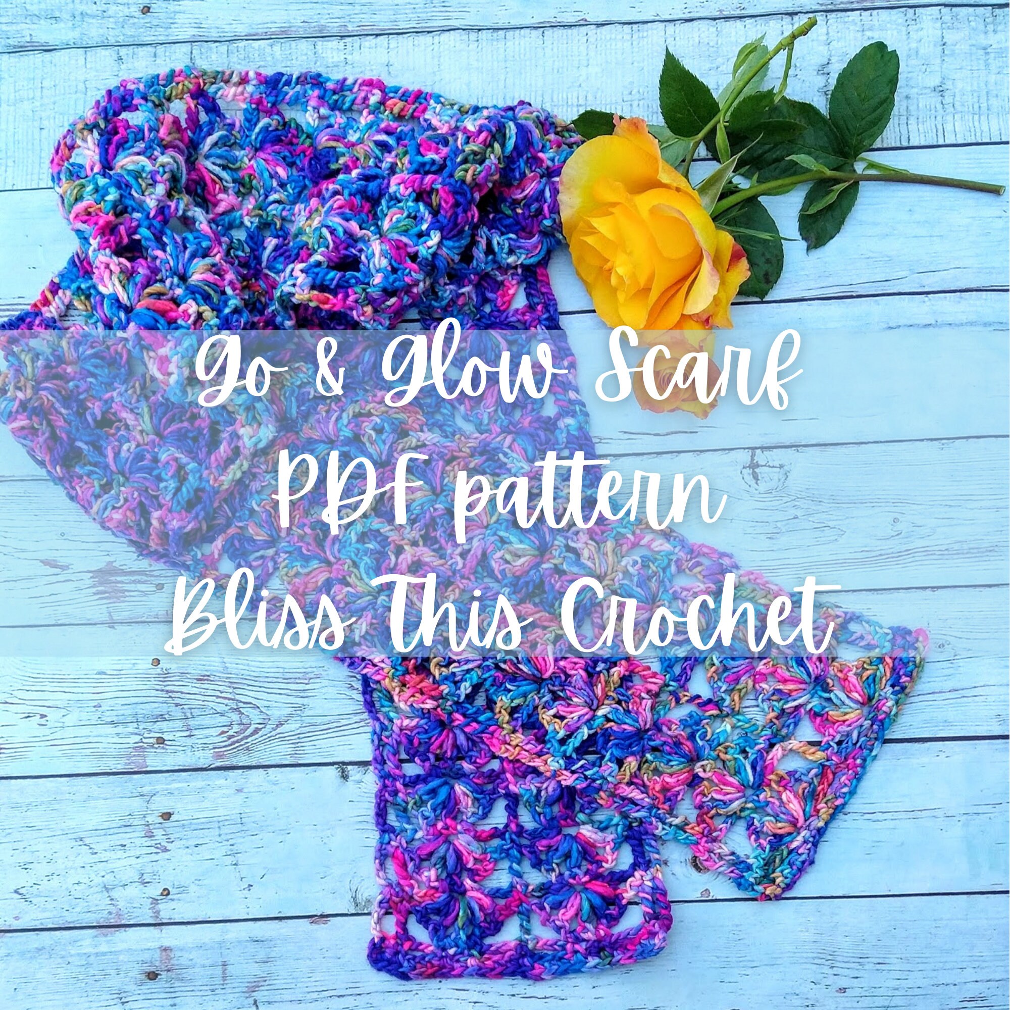 Go and Glow Crochet Scarf PDF Pattern