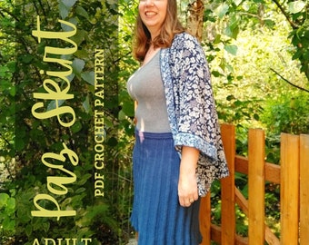 Paz Skirt for Adults, crochet pattern pdf