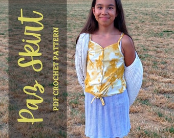 Paz Skirt for Children, crochet pattern pdf