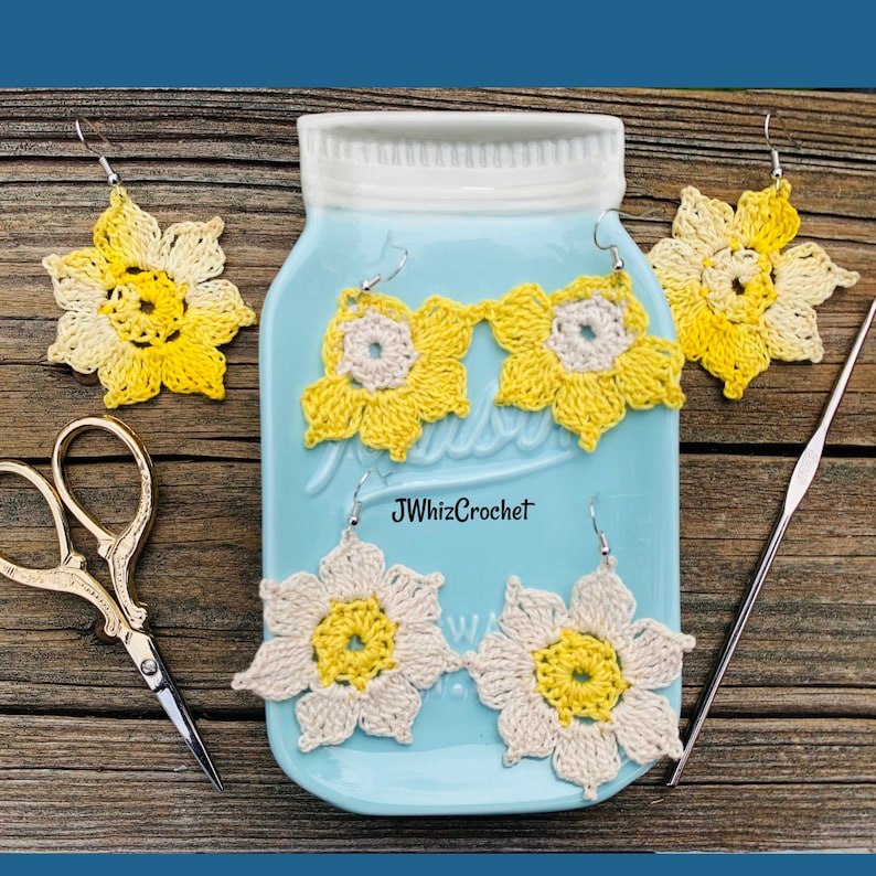 PDF Pattern: Crochet Earrings Motif Flower Design Xóchitl - Etsy