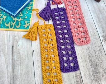Easy Crochet Bookmark Pattern - Mesh - Lace Yarn - Ventanitas - Pattern PDF