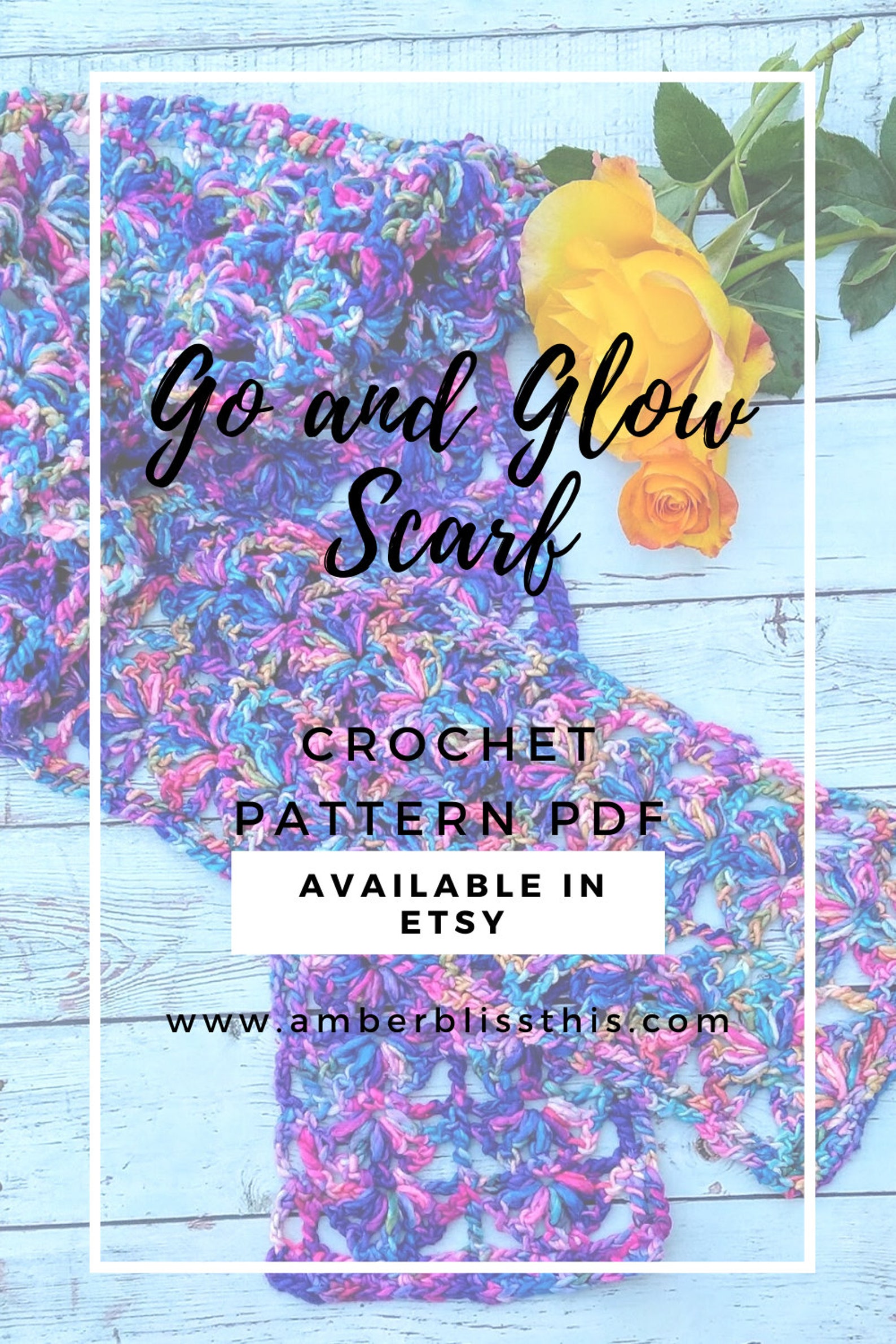 Go and Glow Crochet Scarf PDF Pattern | Etsy