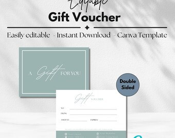 Bearbeitbare Geschenkgutschein Vorlage: Druckbare Geschenkkarte (Canva)