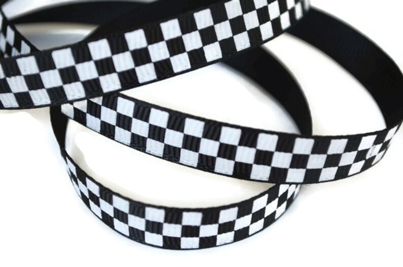 Race Car Ribbon Checkerboard Ribbon Finish Line Ribbon Etsy