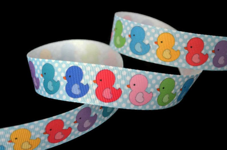 Rubber Ducky Ribbon Nursery Ribbon Yellow Duck Ribbon Etsy