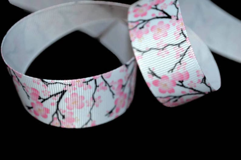 Cherry Blossom Pink Blossom Ribbon Pink Flower Ribbon Etsy