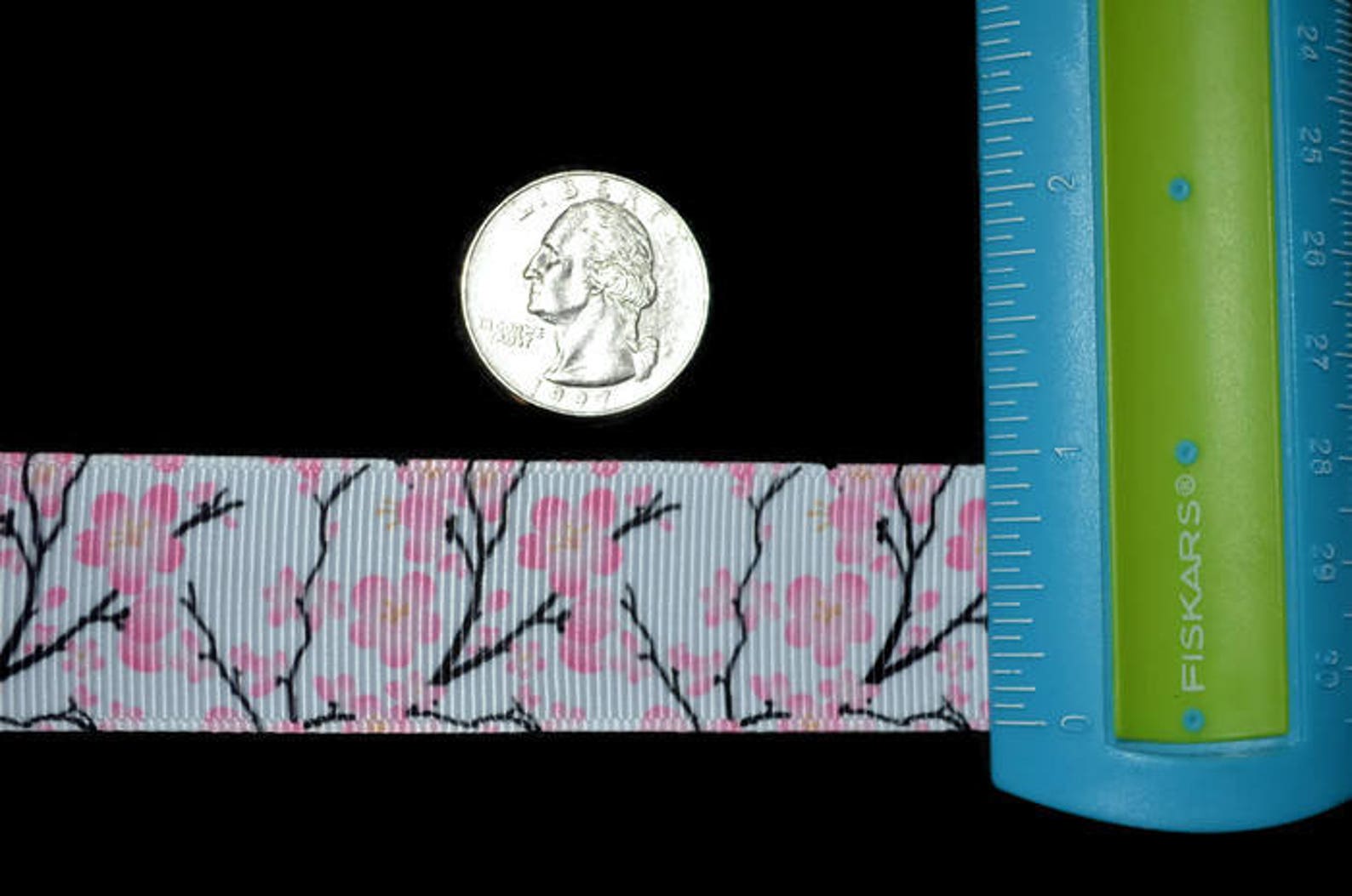 Cherry Blossom Pink Blossom Ribbon Pink Flower Ribbon Etsy