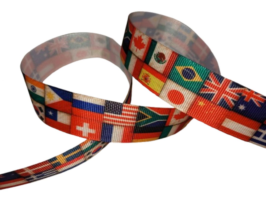 Countries Grad Colorful Ribbon World Country Flags 1