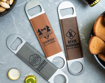 Engraved Groomsmen Beer Bottle Opener, Mens Wedding Favors, Bachelor Party Gifts, Usher Proposal, Bridesman, Best Man Gifts, Custom Dad Gift