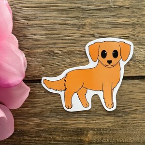 Golden Retriever Sticker | Dog Sticker | Cute Animal Sticker | Laptop and Water Bottle Sticker | Gift For Dog Lovers