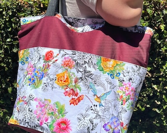 Tote Bag with Zipper Pouch - PDF Sewing Pattern - Beginner Friendly